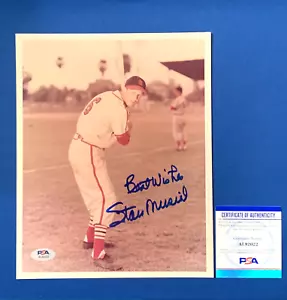 Stan Musial 8x10 Vintage Autographed Photo PSA DNA St. Louis Cardinals - Picture 1 of 2