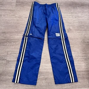 New York Giants Pants Youth Medium 12/14 Blue Convertible Nylon Straight Baggy - Picture 1 of 13