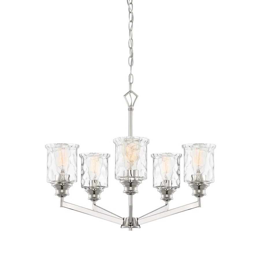 Designers Fountain Drake 5 Light Chandelier, Polished Nickel - 96385-PN Foto 1 de 1