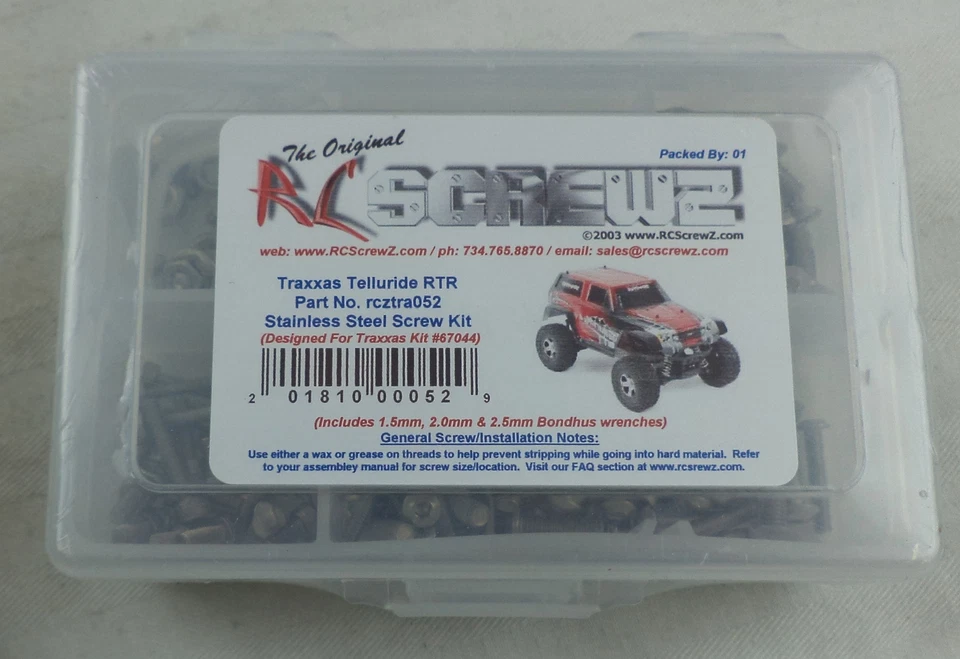 Traxxas Telluride RTR Stainless Steel Screw Set by RC Screwz RCZTRA052 - Image 1 of 1