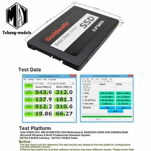 Goldenfir SSD 2.5inch Solid State Drive 60/120/128/256GB Hard Drive Disk A2TM - Picture 1 of 12