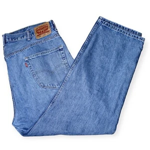 Levi’s Jeans Men’s 550 Blue Denim Pants Zipper Fly 42x30 Red Tab Straight Leg - Picture 1 of 16