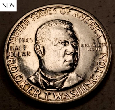 1946 Booker T. Commemorative Half Dollar - Gem BU - 90% Silver - #H711 - Image 1 of 4