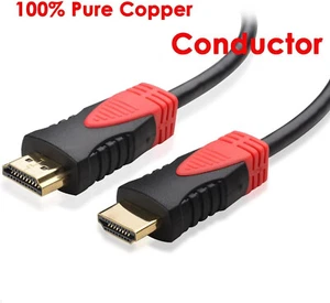 PREMIUM HDMI CABLE 5FT 15FT 30FT 50FT 75FT For PS4 HDTV XBOX LCD HD TV 1080P Lot - Picture 1 of 16