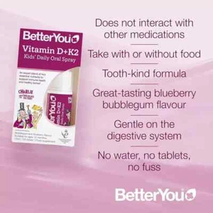 BetterYou Vitamin D + K2 Kids Oral Spray Immune Support Supplement - Picture 1 of 10
