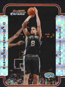 2003-04 Bowman Chrome X-fractors Basketball Card #108 Radoslav Nesterovic /150