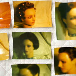 Vintage Found Weird Blurry Photos 1995 Wig Mannequin Portraits Set 6 Doll Head