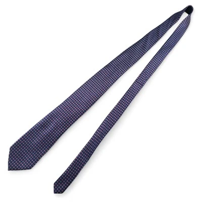 Corbata Jones New York Geométrica Patrón Cuadrado Azul Marino y Rojo Seda 61" L - 3.4" W Foto 1 de 4