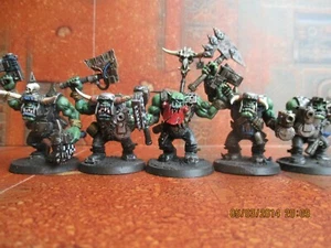 Goff Ork Nobz BEMALT - Warhammer 40k Kriegsspiel bereit - Bild 1 von 6