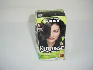 Garnier Hair Color Nutrisse Coloring Creme Hair Color 20 Soft Black Damaged Box - Picture 1 of 1