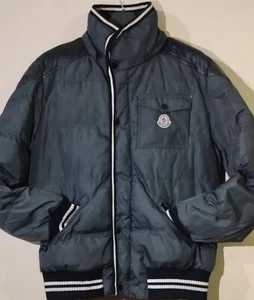 Vintage Moncler Puffer Down Jacket Black & Grey Size Medium - Limited Edition - Picture 1 of 10