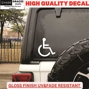 Handicapped Vinyl Car Wall Decal Business TRUCK CAR 5.5" x 5.5" - Picture 1 of 16