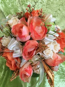 B31. ☘️💕Exclusiver Brautstrauß Strauß Künstliche Blumen Hochzeit Werfstrauß - Bild 1 von 7