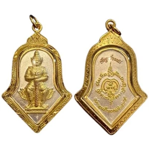 WESSUWAN GIANT GOD PENDANT HOLY THAI BUDDHA AMULET TALISMAN WEALTH LUCK MAGIC - Picture 1 of 6