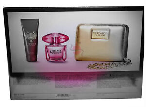 Versace Bright Crystal Absolu Perfume for Women-3.0 oz EDP Spray 3PC GIFT SET