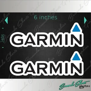 Par de calcomanías Garmin de 6" calidad GPS pegatinas caja de aparejo barco de pesca camión - Imagen 1 de 2