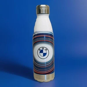 BMW Logo 16oz Aluminum Water Bottle with Colorful Swirls 10" Tall - Picture 1 of 4