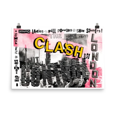 THE CLASH - LONDON - 1984 - OUT OF CONTROL - UK Concert Poster - Image 1 of 3