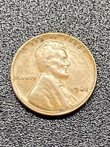 1941 Lincoln No Mint Mark Wheat Penny L Rim One Cent Coin-VERY RARE - Picture 1 of 11