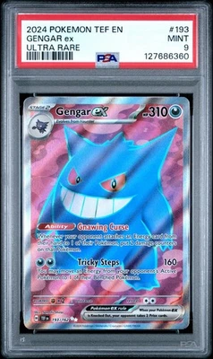 Gengar ex PSA 9 Full Art 193/162 Temporal Forces Pokemon Card 2024 TEF - Image 1 of 2