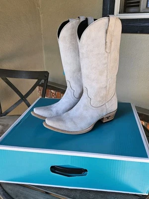 Botas de Vaquero Lane EMMA JANE 9 Cerámica Cuero Craquelado Western Media Pantorrilla  Foto 1 de 4