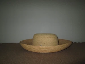 HELEN KAMINSKI "Hepburn" breite Krempe natürlicher Raffia Strohhut mit Karton ~ Einheitsgröße - Bild 1 von 6