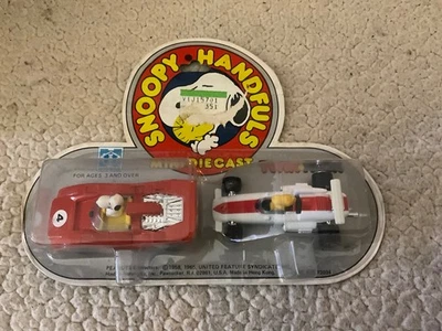 New Snoopy Handfuls Mini Diecast Twin Pack Aviva Peanuts Cars Vehicles Woodstock - Image 1 of 4