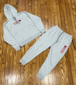 Nike Sportswear JDI Box Logo grau Hoodie & Jogginghose Set Größe Medium Jogginganzug - Bild 1 von 3