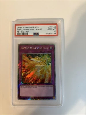 Yugioh! 1x Phoenix Wing Wind Blast RA03-EN149 Platinum Secret Rare 1st Ed NM - Image 1 of 3