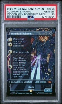 MTG PSA 10 Summon: Bahamut (Borderless) Final Fantasy Foil 0356 M - Image 1 of 2