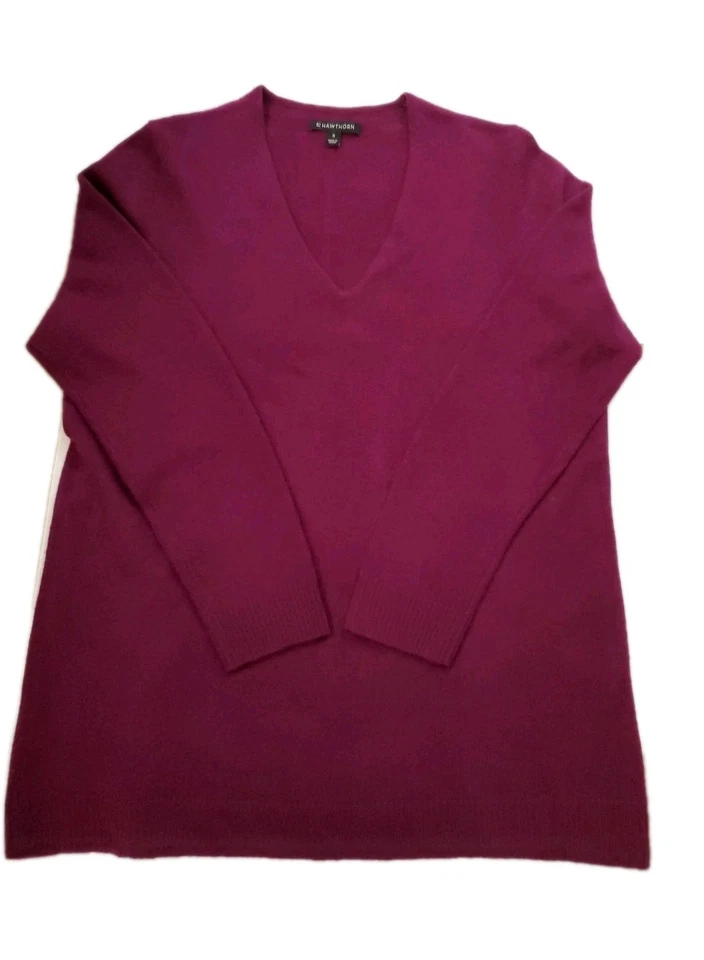 Suéter 100% Cachemira Cuello en V Talla 1x Magenta 41 Espino Foto 1 de 4