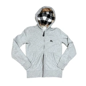 Burberry Brit Nova Check gefütterter Full Zip Hoodie grau Herren Gr. XS - Bild 1 von 4