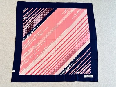 Retro 70’s 80’s P. Saint Hilaire Paris Groovy Pink Blue Hippy Scarf Bandana Vtg - Image 1 of 4
