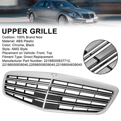 style Front Grille Grill Fit For Mercedes Benz S-Class W221 S550 S600 S63 S65 Foto 1 de 4