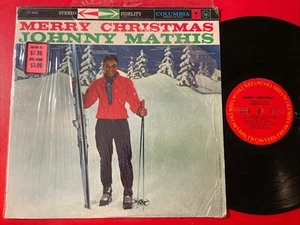 Johnny Mathis Merry Christmas LP Columbia 70’s Press Holiday + Shrink GD - Picture 1 of 4