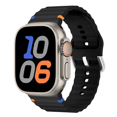 Sports Silicone Wrist Watch Band Strap Quick Fit For Apple Watch Series 10/9/8/7 - Image 1 of 4