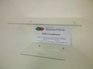 Clear Perspex Shelf Budget Wall Shelving for the Home Office or Retail 200-300mm - Picture 1 of 2