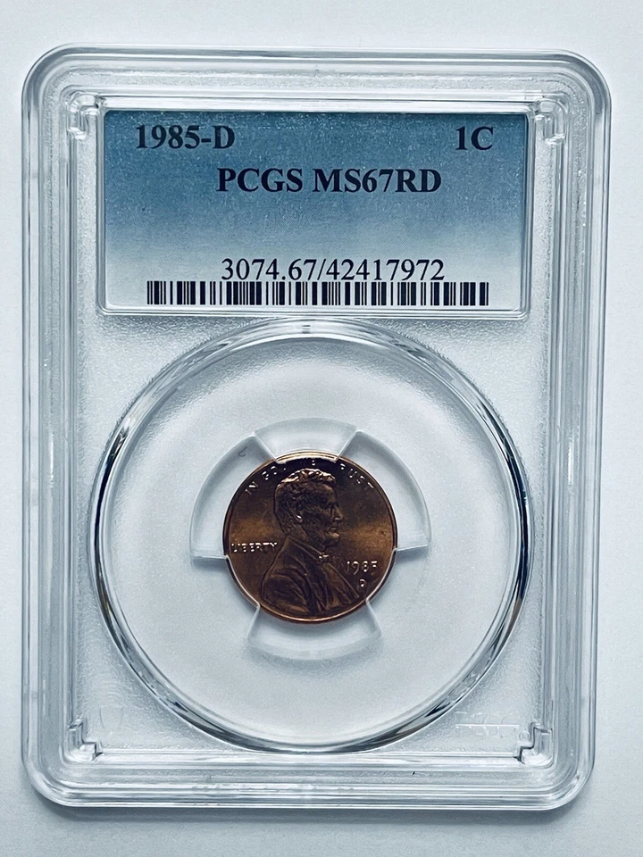 1985-D Lincoln Memorial Reverse Cent PCGS MS67RD - Image 1 of 4