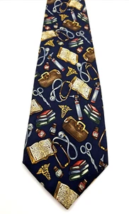 MD Doctor Necktie Tie Alynn 100% Silk Doctor in the House? Medical - Picture 1 of 5