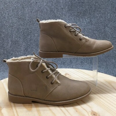 Sonoma Goods For Life Boots Womens 8 M Melina Chukka Lace Up Brown Faux Leather - Image 1 of 4