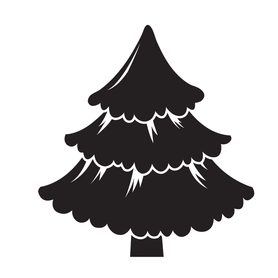 Árbol de Navidad 2, hoja perenne, calcomanía de vinilo, artesanía, pegatina, vacaciones, pino, festivo Foto 1 de 1