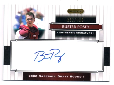 Tarjeta autografiada autografiada firmada por novato RARA 258/499 Buster Posey 2008 de los gigantes Foto 1 de 2