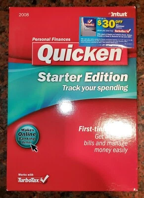 Quicken (Personal Finances) 2008 Starter Edition by Intuit CD-ROM Windows NOS - Image 1 of 4
