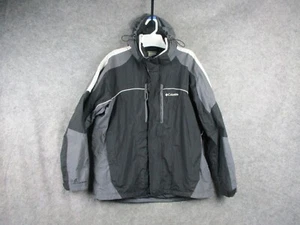 Chaqueta Columbia Adulto Grande Negra Intercambio Sin Forro Hombres Bordada Exterior - Imagen 1 de 19