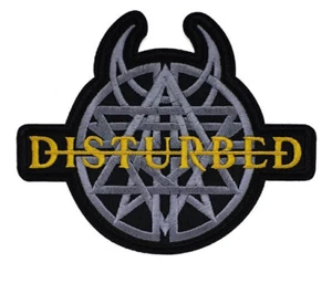 Disturbed Sew-on Patch - Pentagram American Heavy Alternative Nu Metal Band Logo - Picture 1 of 1