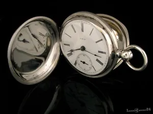 Silver Soap Nette ""Congress Watch"" Pocket Watch with Key Lift Movement - Picture 1 of 9