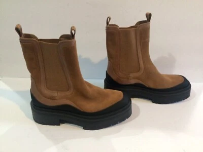 Sam Edelman LULIA Nubuck Caramel Suede Chunky Boot Women's Size 7.5 - Imagem 1 de 4