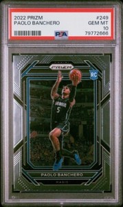 2022 Prizm Basketball Paolo Banchero Rookie Card #249 Orlando Magic PSA 10 ROY