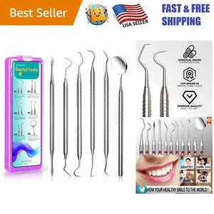 Ergonomisches Edelstahl Dental Pick Set für Tiefenreinigung & frischen Atem - Bild 1 von 10