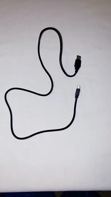 USB type A connector to USB type MINI B connector cable, 3-ft, blk. Tested. - Image 1 of 4